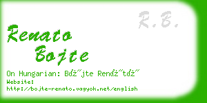 renato bojte business card